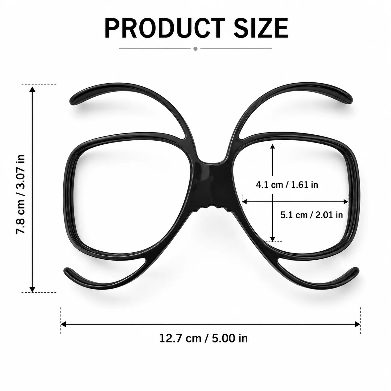 Myopia RX Insert Frame for Motorcycle Goggles Prescription Glasses Holder Motocross MX ATV Dirt Bike Off Road Eyewear Accessory