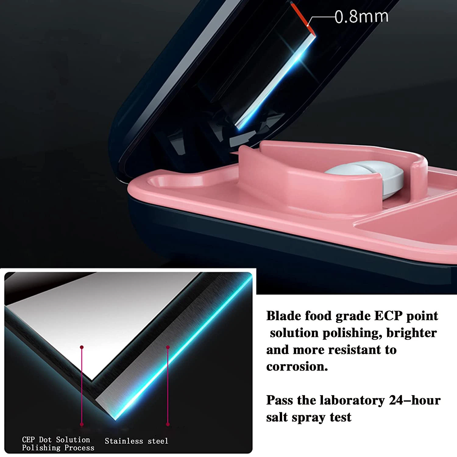 Compact Pill Cutter & Splitter - Perfectly Cut Small & Large Pills Anywhere