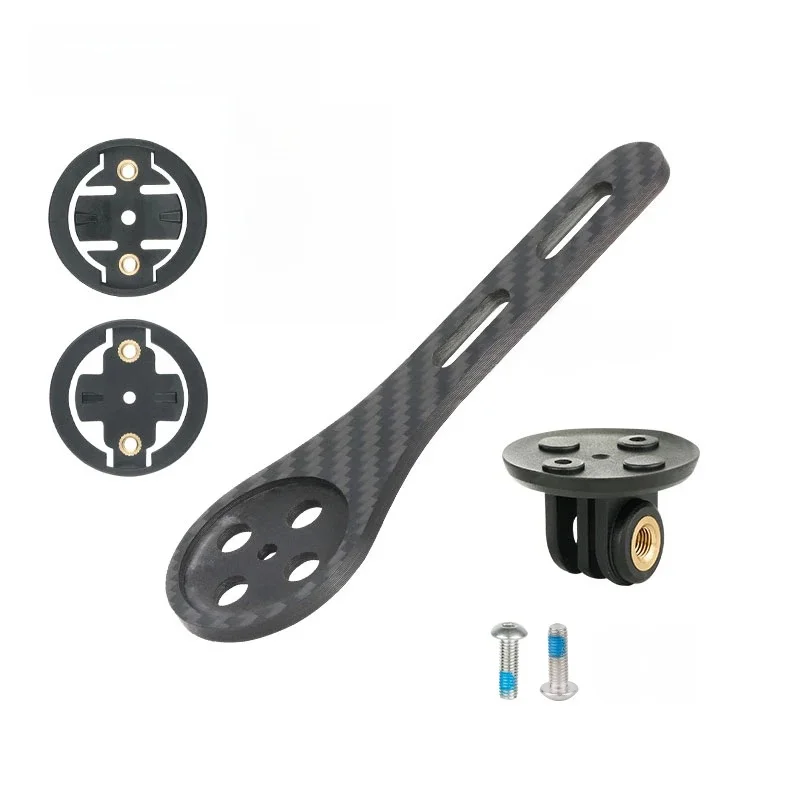 AliExpress DEEMOUNT Carbon Fiber Bicycle Computer Mount Extended Bar for Aero Handlebar Fits Garmin/Bryton Gopro interface Adapter Lamp Stand