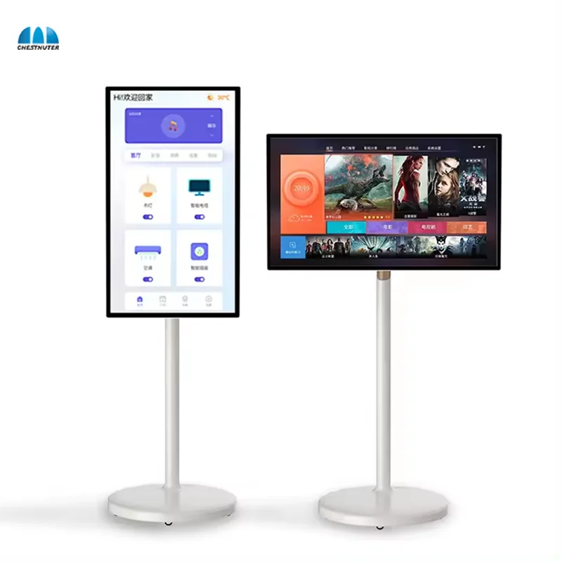 

32 Inch 4+64G stand by Me smart touch screen tv wireless display android LCD monitor with built-in 5H battery life moveable