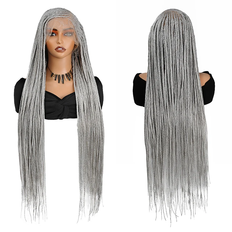 36-Zoll-Box-Part-Perücke mit Zöpfen, synthetische Perücke für Damen, Cornrow-Zopfperücken, Full-Lace-Perücke, geflochtene afrikanische Perücken, Cosplay – Detail 10