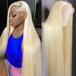 Blonde 613 Hd Lace Frontal Wig Straight Lace Front Wigs Human Hair 100% 13x4 13x6 Transparent Lace Frontal Wigs For Women Color