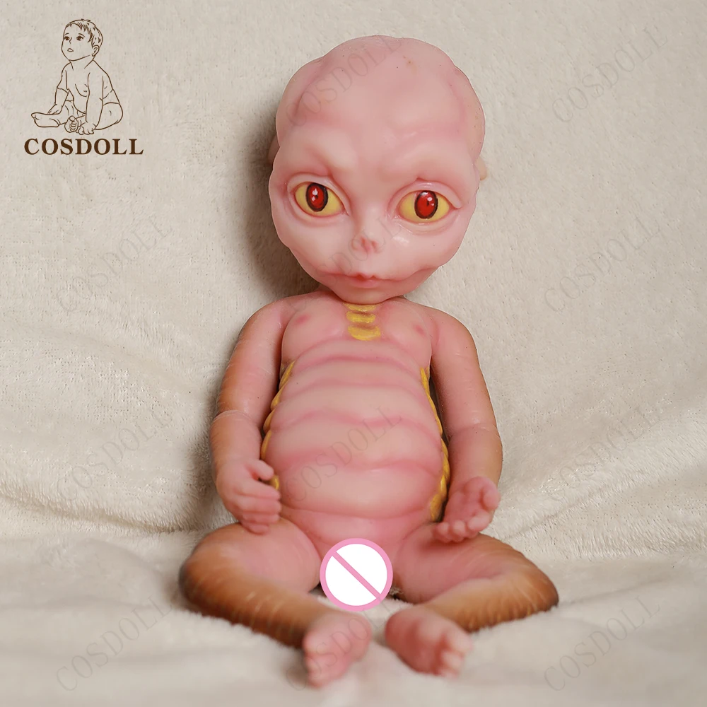 Cosdoll 35cm Reborn Baby Doll Full Body Soft Silicone Heterotypic Dolls Boy Ugly Alien Style Birthday Gifts Toys For Kids