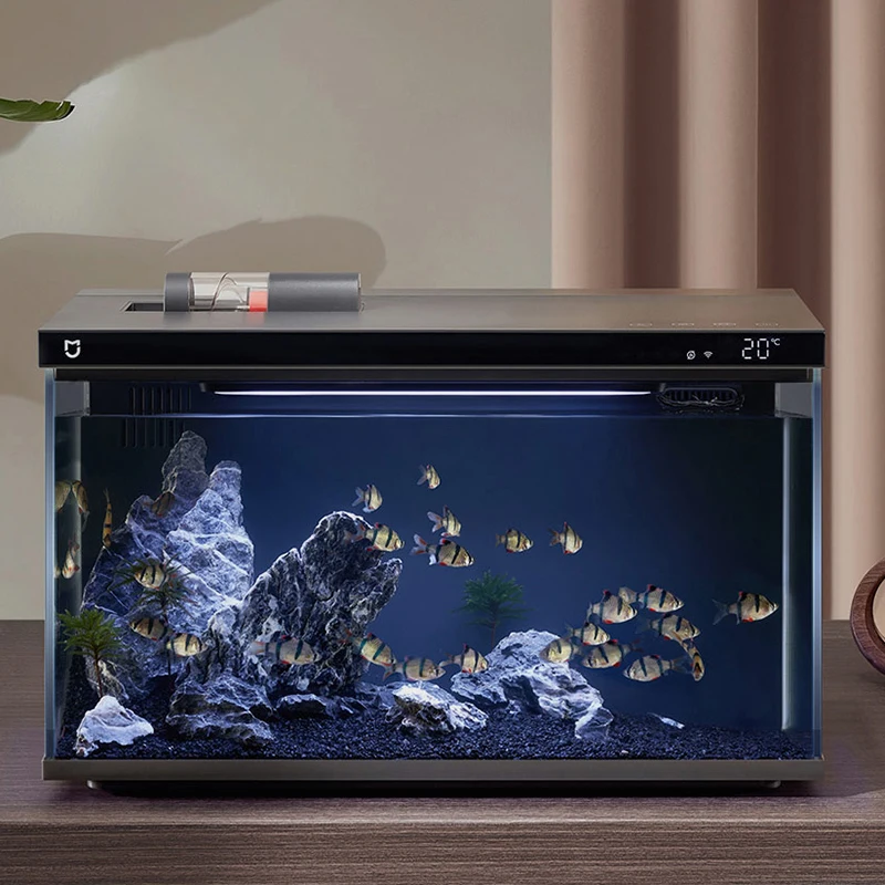 Mijia Smart Fish Tank MYG100 Mijia APP کے ساتھ کام کریں موبائل کنٹرول شدہ ریموٹ فیڈنگ اسمارٹ لائٹنگ سسٹم لائٹ ایکویریم