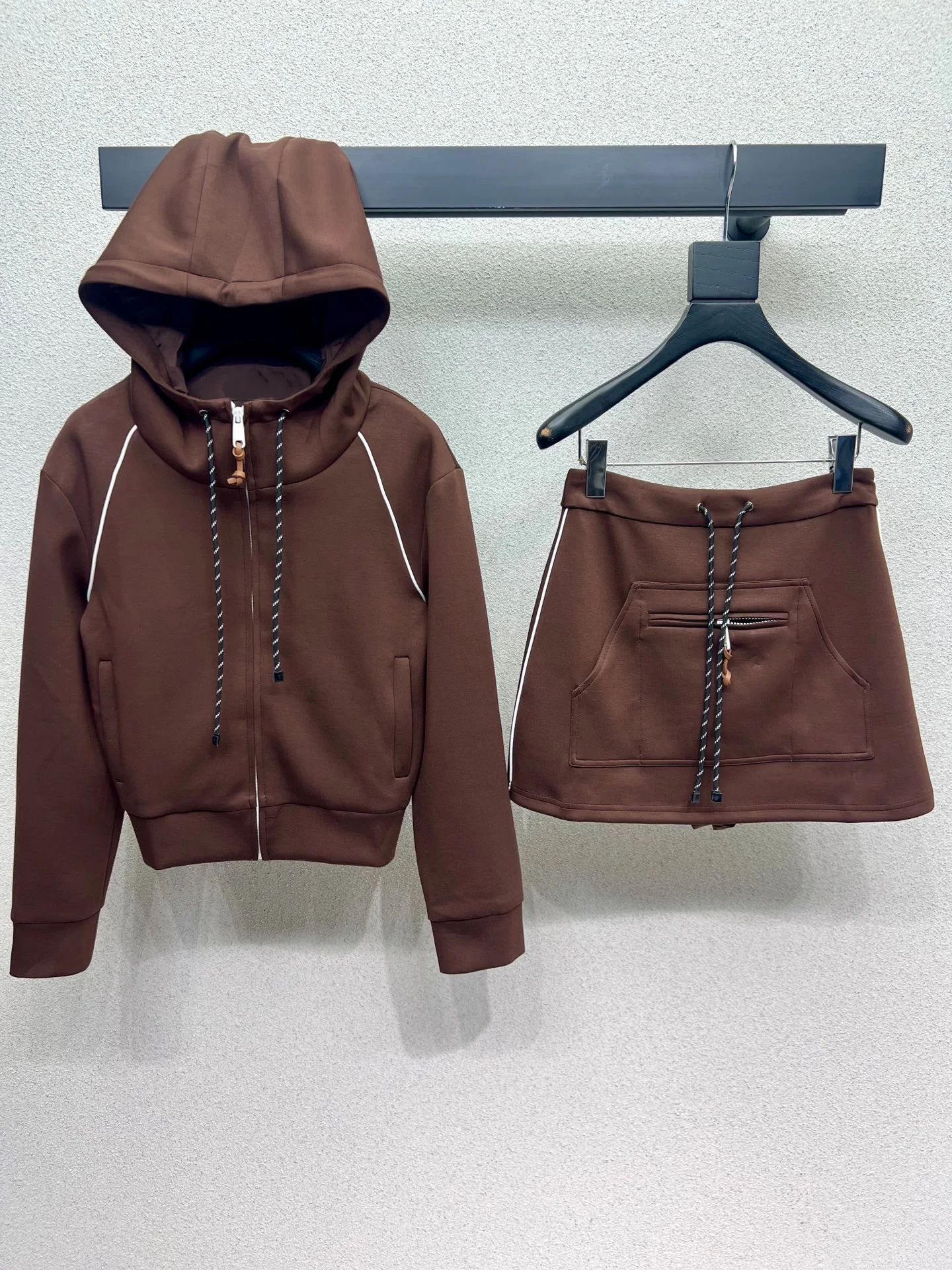 

2025 New Casual Set with Sporty Style, Two Piece Set, Short Coat+Short Skirt 84