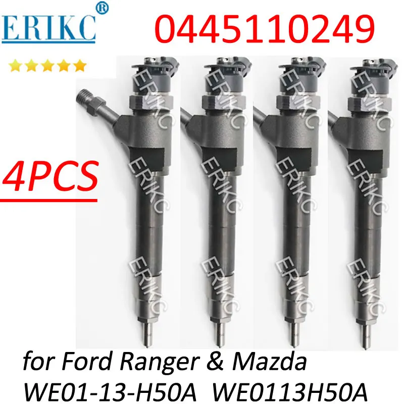 

0445110249 Fuel Injector 0 445 110 249 Diesel Injectors Nozzle 0445 110 249 for Ford Ranger Mazda BT-50 3.0L Vehicles WE0113H50A