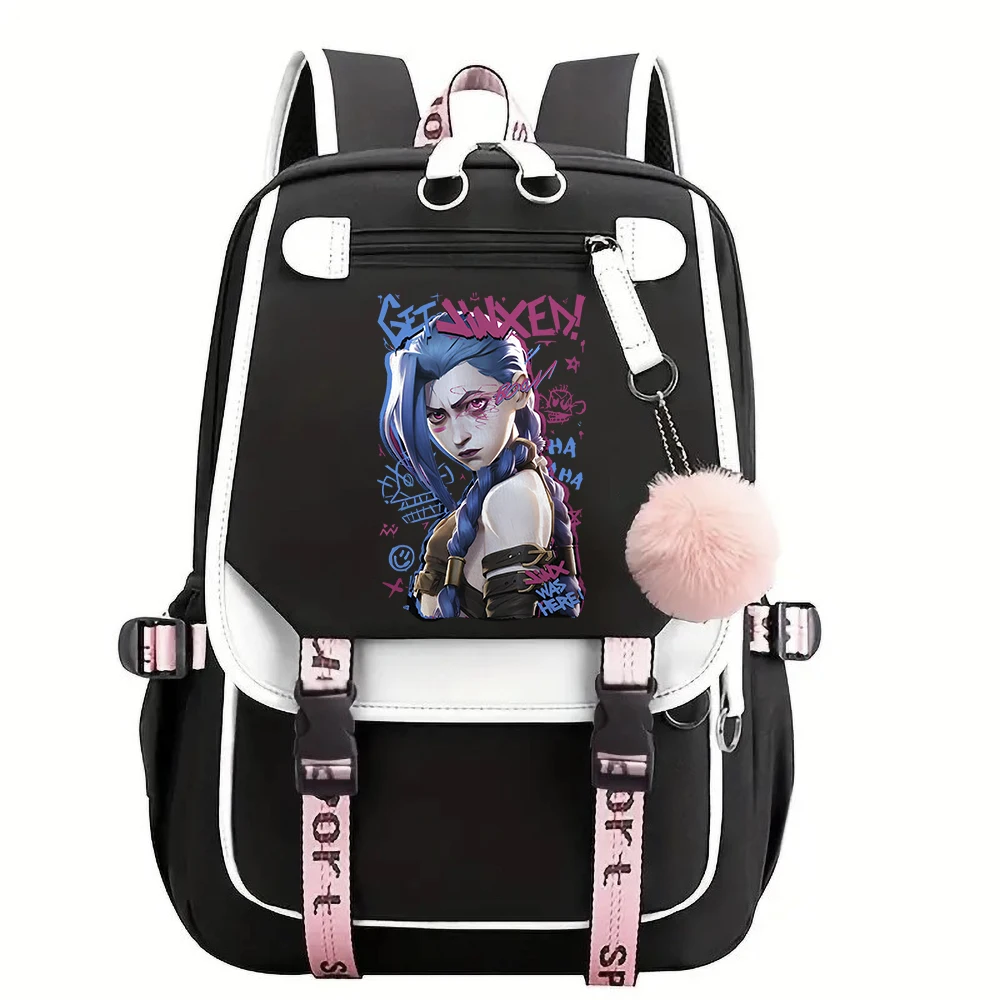 Anime Arcane-Jinx Backpacks for Men Girls School Bag for Teenager Laptop Backpack