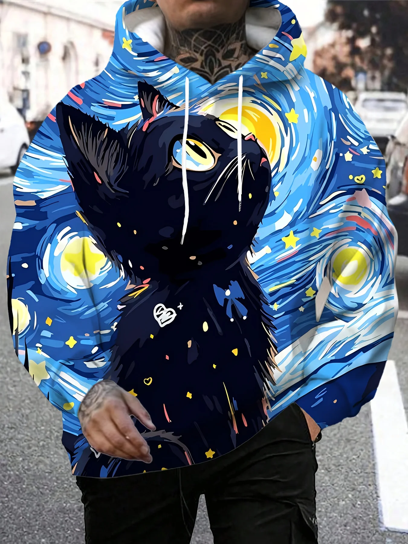 

Мужская толстовка с капюшоном «Звездное небо», регулируемый шнурок, комфортная повседневная женская толстовка на весну, осень и зиму, детская толстовка с капюшоном