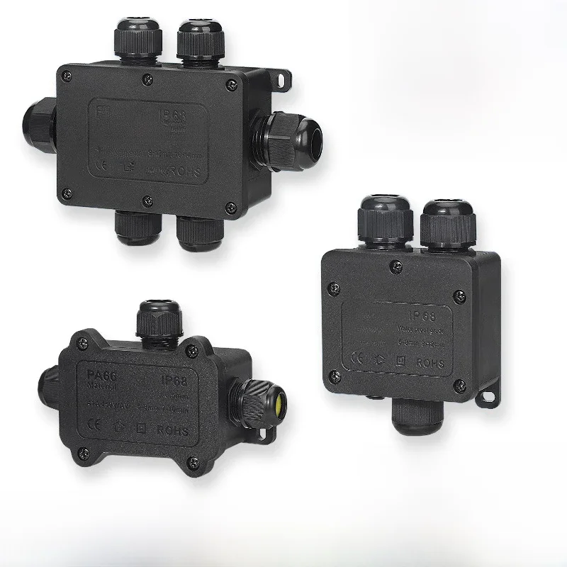 Boîte de jonction étanche IP68, connecteur électrique, bloc de boîtier 2-3 voies, Protection de ligne de connexion de câble pour accessoires de câblage