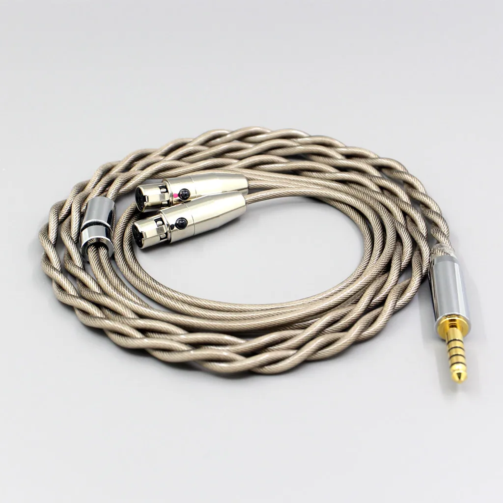 Type6 756 core 7n Litz kabel Earphone pelat perak OCC untuk Audeze LCD-3 LCD-2 LCD-X LCD-XC LCD-4z LCD-MX4 LCD-GX lcd-24 lnci