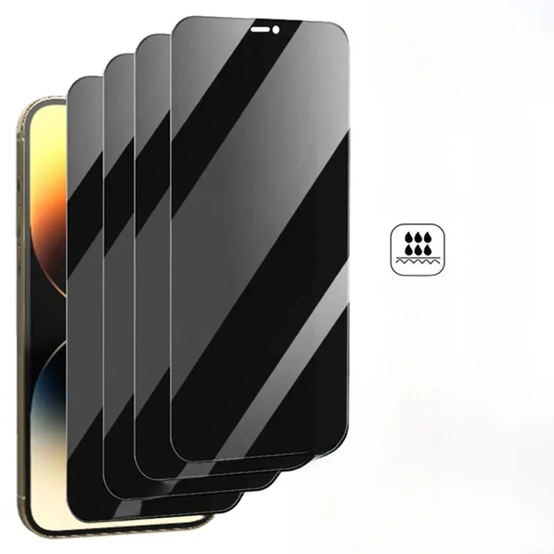 1-4 sztuki Osłona ekranu iPhone 14 13 11 12 Pro Max Mini 8 Plus Szkło ochronne antyszpiegowskie do iPhone 15 16 XR XS MAX — zdjęcie 2