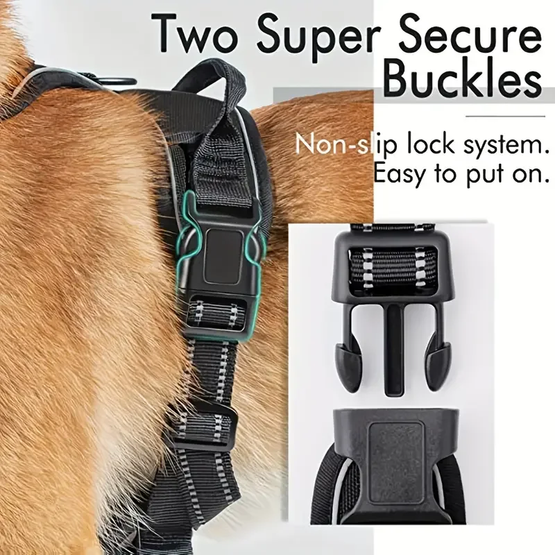 Kühlendes Hundeset aus deutscher Eiche – auslaufsicheres Geschirrweste und Lederhalsband mit Anti-Chafe, atmungsaktiv für große Hunde – Detail 10