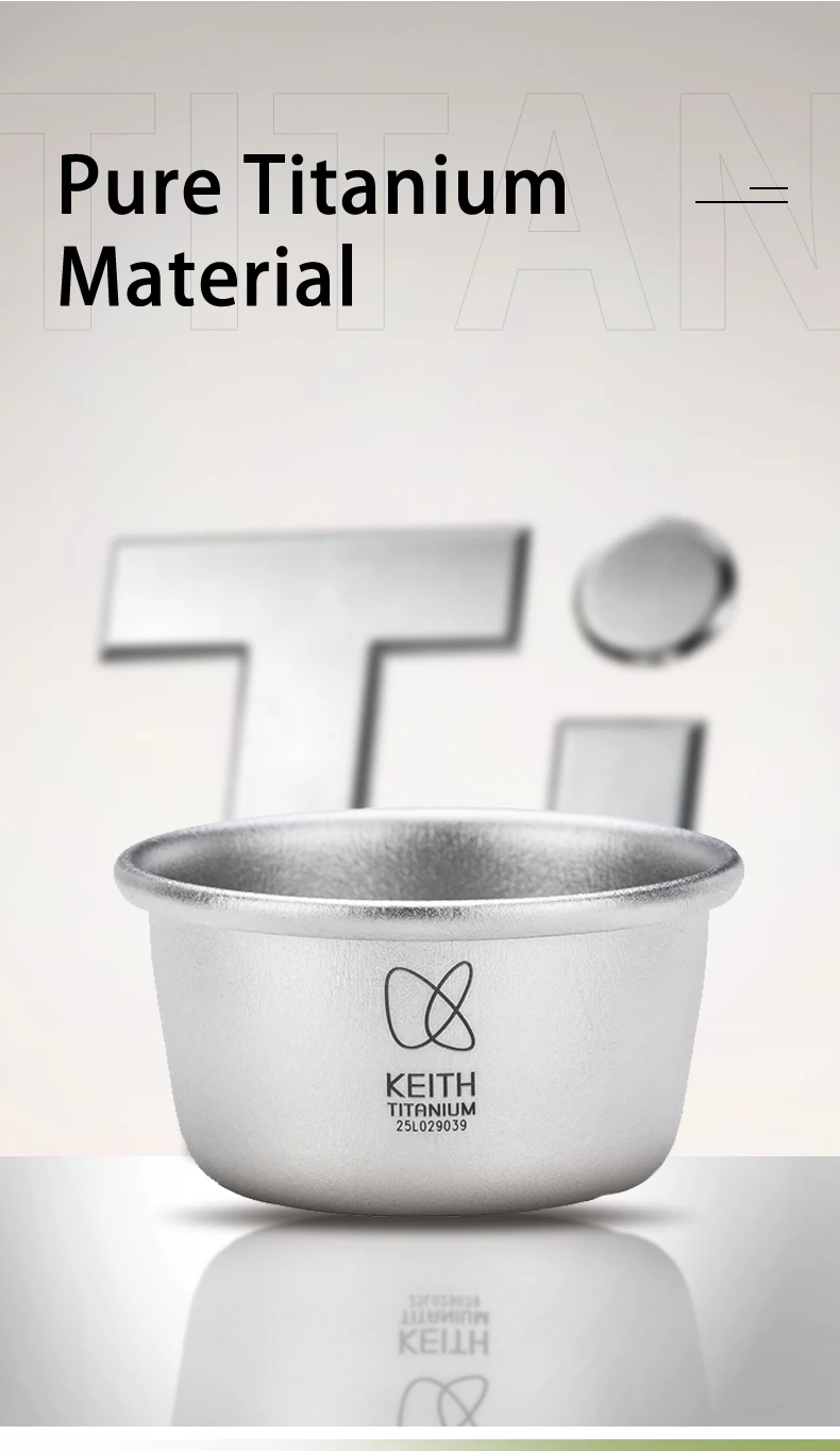 KEITH 4-teiliges Mini-Behälter-Set aus reinem Titan, luftdicht, 25 ml, tragbarer EDC-Behälter mit Aufbewahrungstasche, Taschenträger für Camping, Reisen, Outdoor – Detail 2