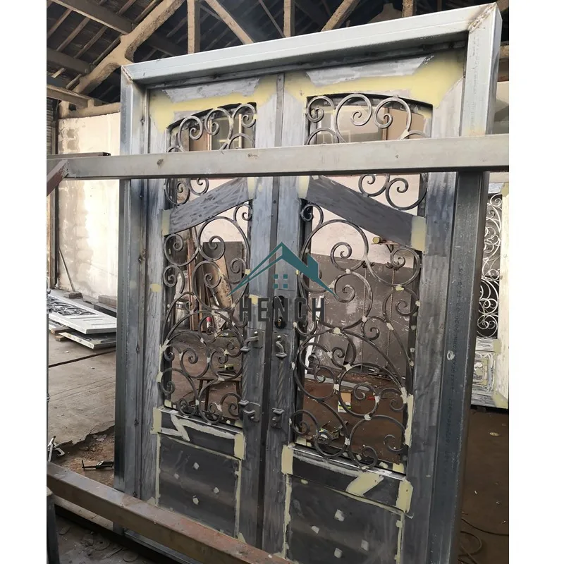 Chinese factory sells cheap steel doors glass doors for home use