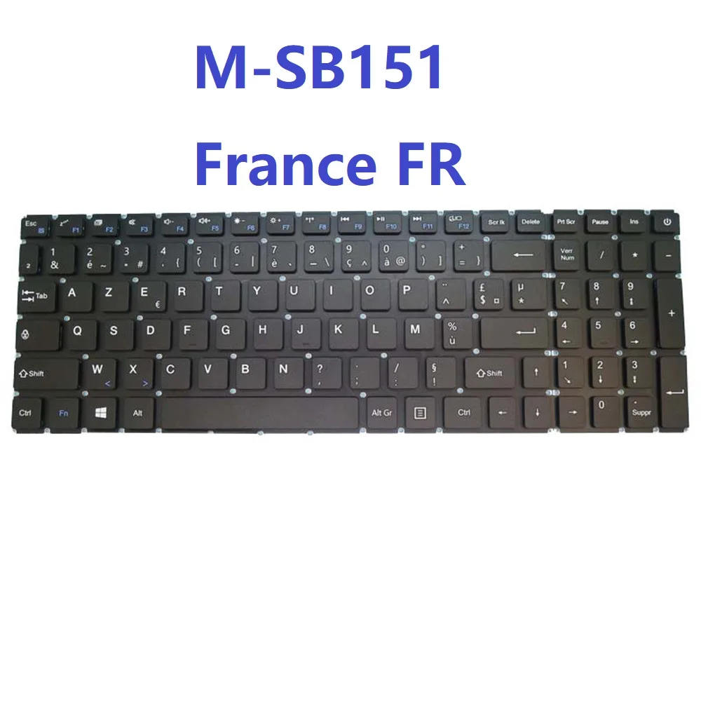 New BE/FR/IT/SP Laptop Frameless Keyboard For Mediacom For SmartBook one 15.6 M-SB151 Black