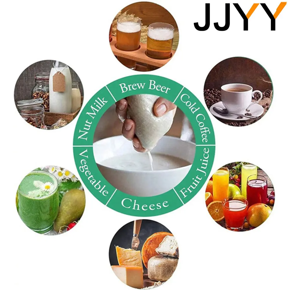 JJYY Bier-Homebrew-Filterbeutel zum Brauen von Malz, kochendem Würze-Brei-Sieb, Werkzeug, Netz, Nylon, Lebensmittelsieb, Beutel, Nuss, Milch, Saftfilter – Detail 6