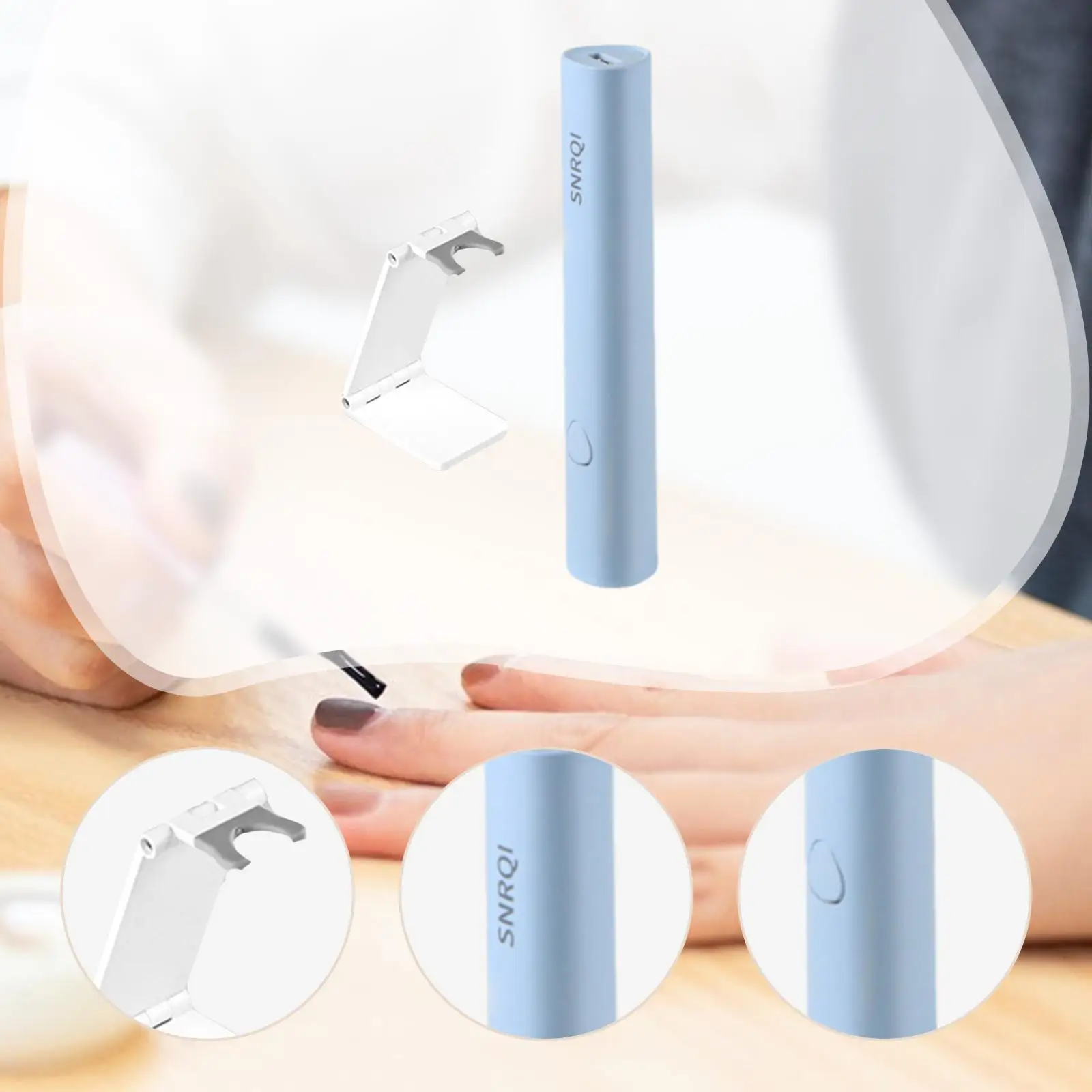 Lampa LED do paznokci ze stojakiem Mini suszarka do paznokci USB Szybkie utwardzanie żelu do paznokci Profesjonalna do domowego manicure DIY Salon paznokci