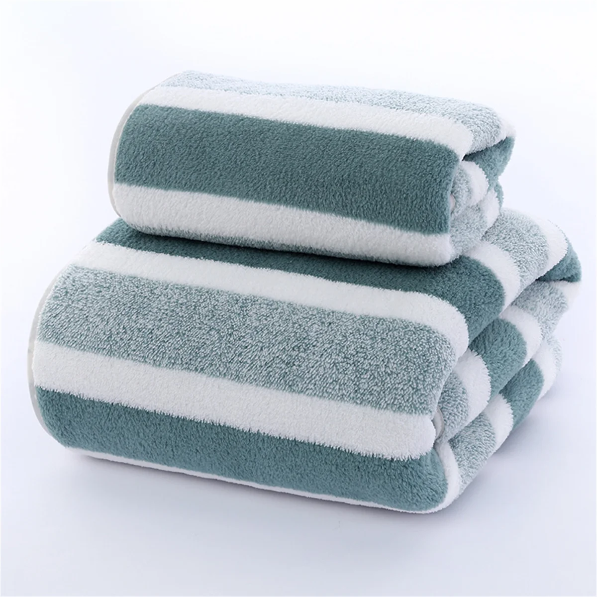 Quick-Drying Striped Towel Set For Soft And Absorbent Bathroom Experience Bath Towel Or Hand Towel