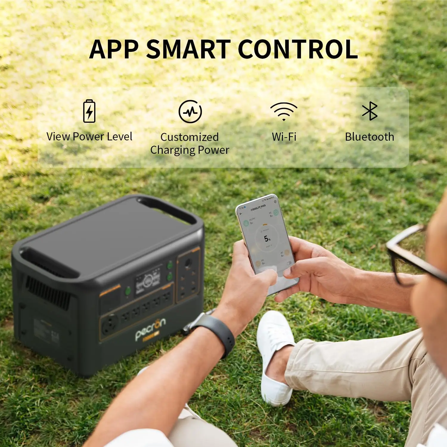 محطة طاقة محمولة Pecron F3000LFP 3072Wh مولد طاقة شمسية 3600 وات LiFePO4 بطارية احتياطية منزلية للتخييم المنزلي RV في حالات الطوارئ #5