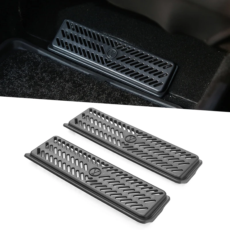 Klutchtech Under Rear Seat Seat Air Vent Duct Outlet Shell Air Vent Anti-Blocking Dust Cover Compatible with Tesla Model Y 2021-