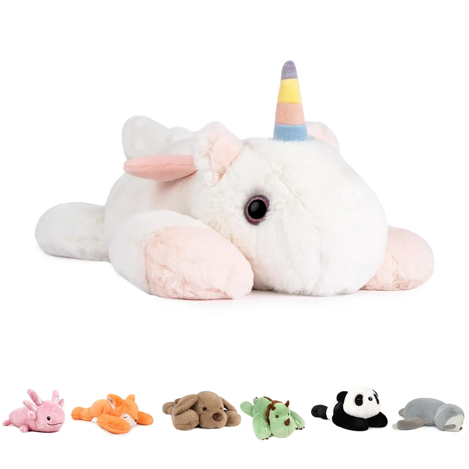 Niuniu Daddy 20 pouces 3,3 lb animaux en peluche pondérés pour l'anxiété peluches pondérées jouet pour adultes enfants cadeaux pour l'anniversaire de Saint-Valentin