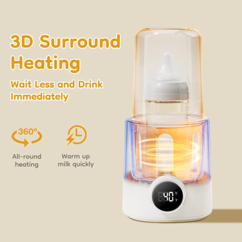 MAMIJOY سخان زجاجات الأطفال متعدد الوظائف 36-100 °   سخان طعام قابل للتعديل معقم لتدفئة الحليب وتحكم دقيق في درجة الحرارة N22