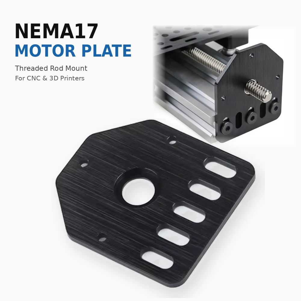 NEMA17 Stepper Motor Mounting Plate Aluminum Bracket for CNC Router 3D Printer Linear Actuator Lead Screw Z Axis DIY Parts