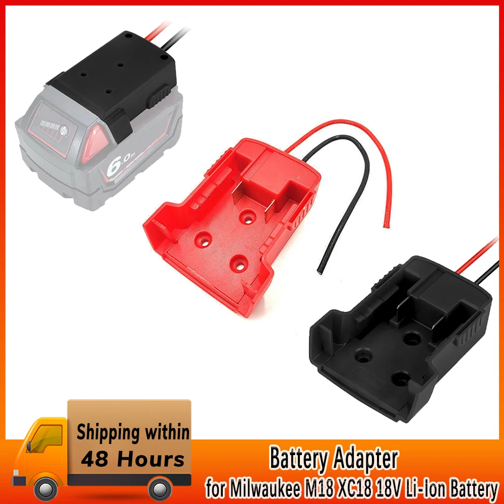 Adaptador de batería para Milwaukee M18 XC18, convertidor de batería de iones de litio de 18V, herramienta eléctrica DIY, Conector de cables de 14 Awg, Venta caliente