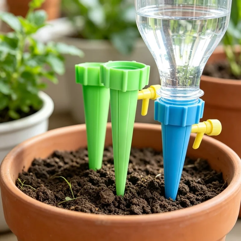 Adjustable Self Watering Spikes Automatic Drip Irrigation Device Plant Water Dripper for Garden Potted Watering Tool