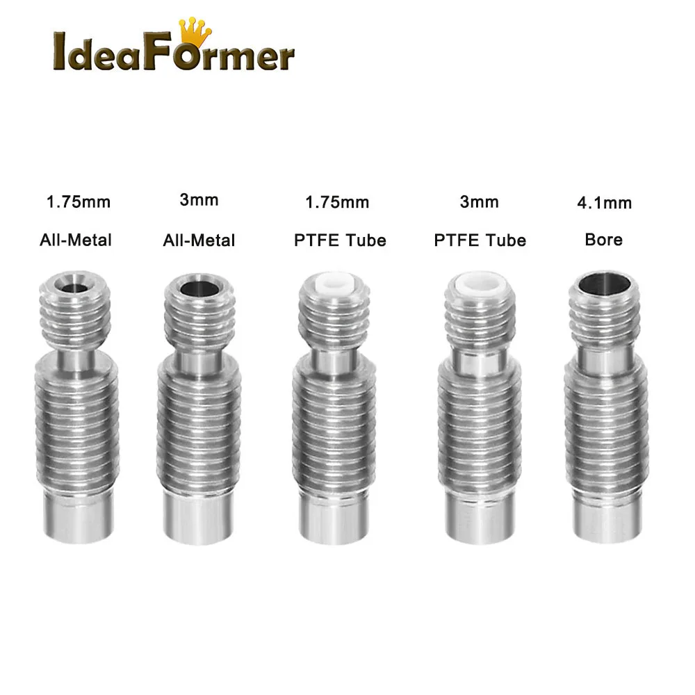 3D-Drucker E3D V6 Heat Break Hotend Throat für 1,75/3,0/4,1 mm Ganzmetall / mit PTFE-Edelstahl-Fernzuführungsrohren – Detail 2