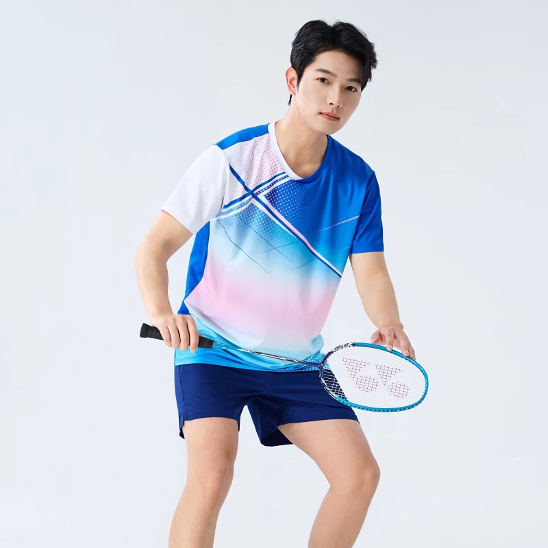 Großhandel OEM Sublimation Sport Quick Dry Tischtennisbekleidung 100 % Polyester Herren Tennis Shirt Team Badminton Shirts Jersey