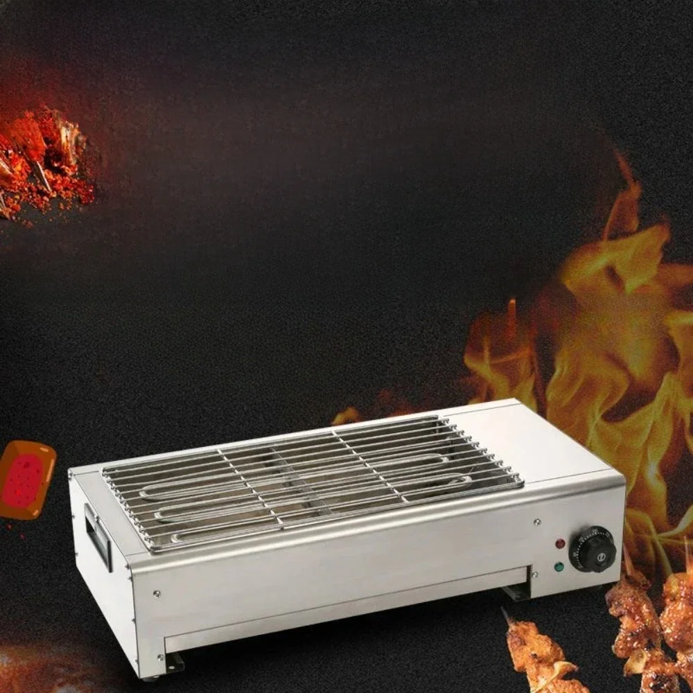 Barbecue électrique en acier inoxydable, four électrique d'intérieur, commercial et domestique, sans fumée, pour le mouton, shashlik, huître, évolu