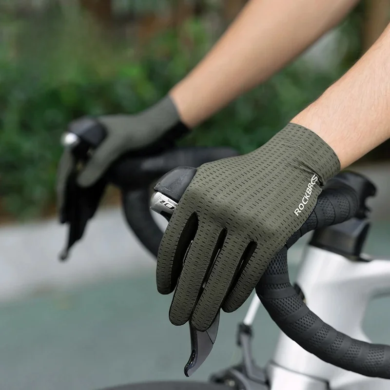 AliExpress ROCKBROS Cycling Gloves Anti-slip Women Men MTB Road Bicycle Gloves Breathable Gym Fitness Fishing Bike Racing Gloves