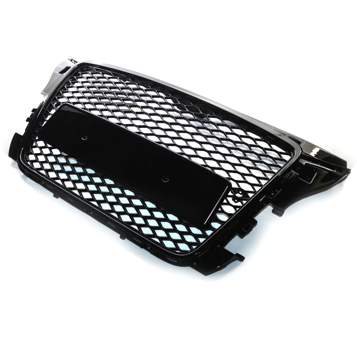 Glossy Black Car Front Bumper Grille For Audi A3 S3 8P 2008 2009 2010 2011 2012  RS3 Style Honeycomb Racing Grilles Cover