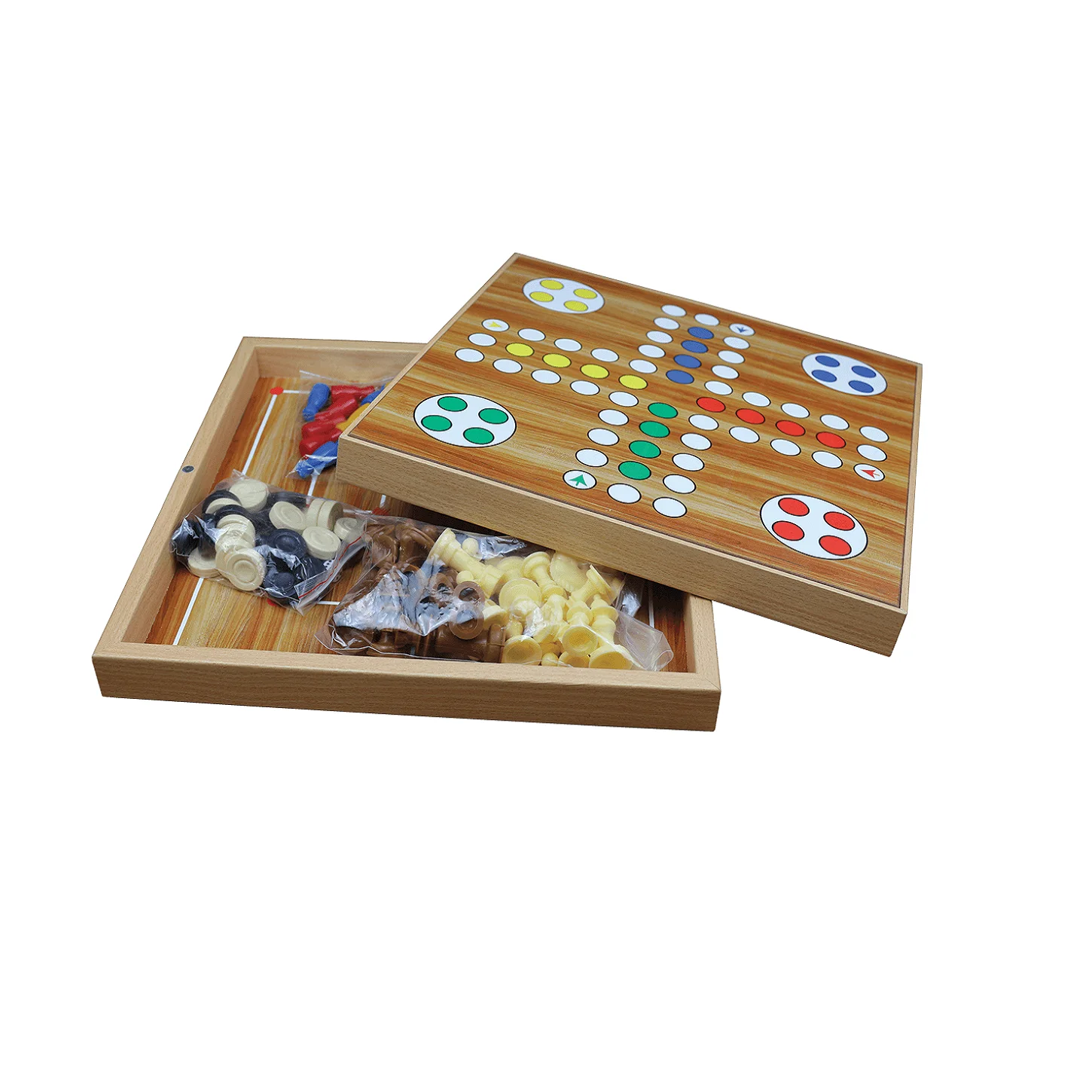 Juego de ajedrez 5 en 1 para niños, tablero clásico de madera, Backgammon, Ludo Nine Men Morris, el mejor juguete para niños, regalo para niños, cinco en una fila