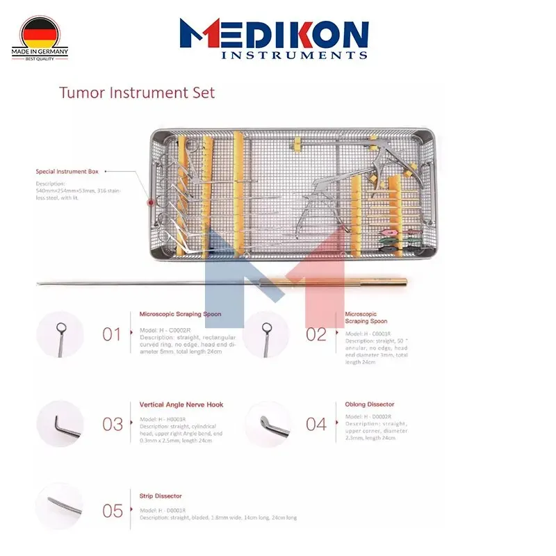 Juego de instrumentos de cirugía tumoral pituitaria Transsphenoidal, Cráneo Anterior, columna pituitaria, microcirugía del cerebro