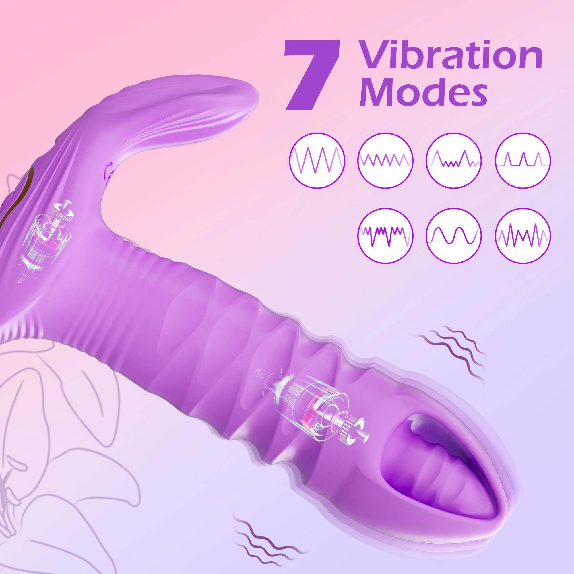 2 In 1 Telescopic APP Control Vibrator Female Clitoral Stimulation G Spot Massager Wearable Sex Toys for Women Couples Adults