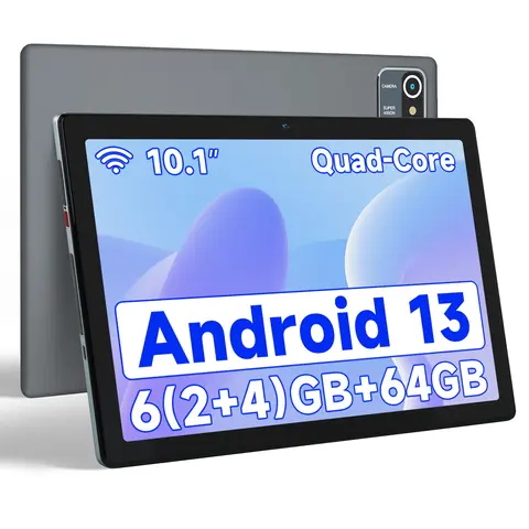 Tablet PC Android 13 da 10 pollici 6 GB di RAM + 64 GB di ROM (1 TB di espansione) Quad-Core WiFi 6 BT5.0 Type-C 5000 mAh 1280x800 HD Touch Screen