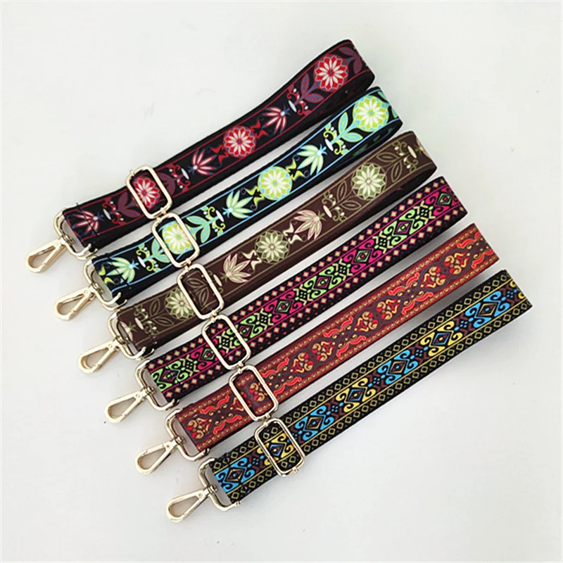 Colored Shoulder Strap DIY Bag Accessories Women  Crossbody Handles Handbag Belts  Adjustable Chain Gold Silver Black Buckles