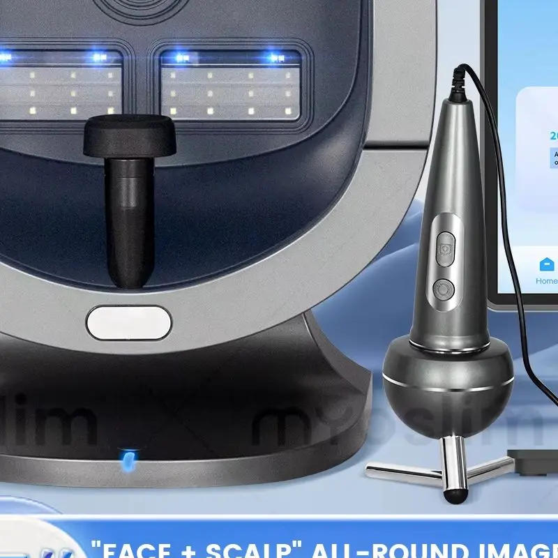 كاشف تحليل بصيلات الوجه آلة الجلد RF Al التكنولوجيا صورة أداة المعدات دقيقة حب الشباب الشيخوخة التصبغ 2 في 1