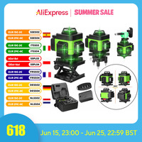 16/12 Lines 4D Laser Level green line SelfLeveling 360 Horizontal And Vertical Super Powerful Laser level green Beam laser level