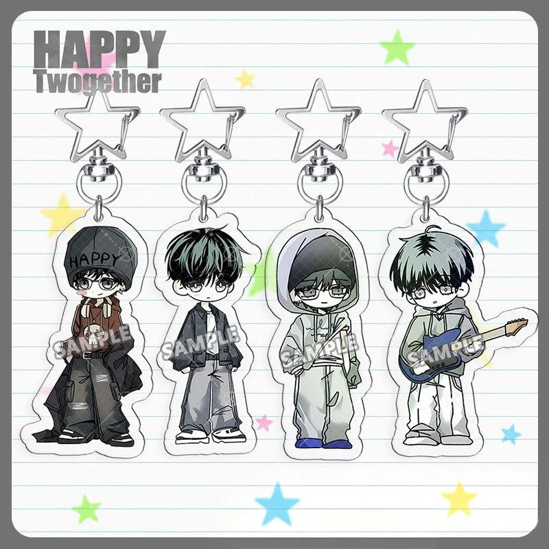 Comic Manhwa Happy Together Jaeyoung Seungmin Cosplay Keychain Acrylic Pendant Key Chain Bag Accessories Keyring Jewelry Prop