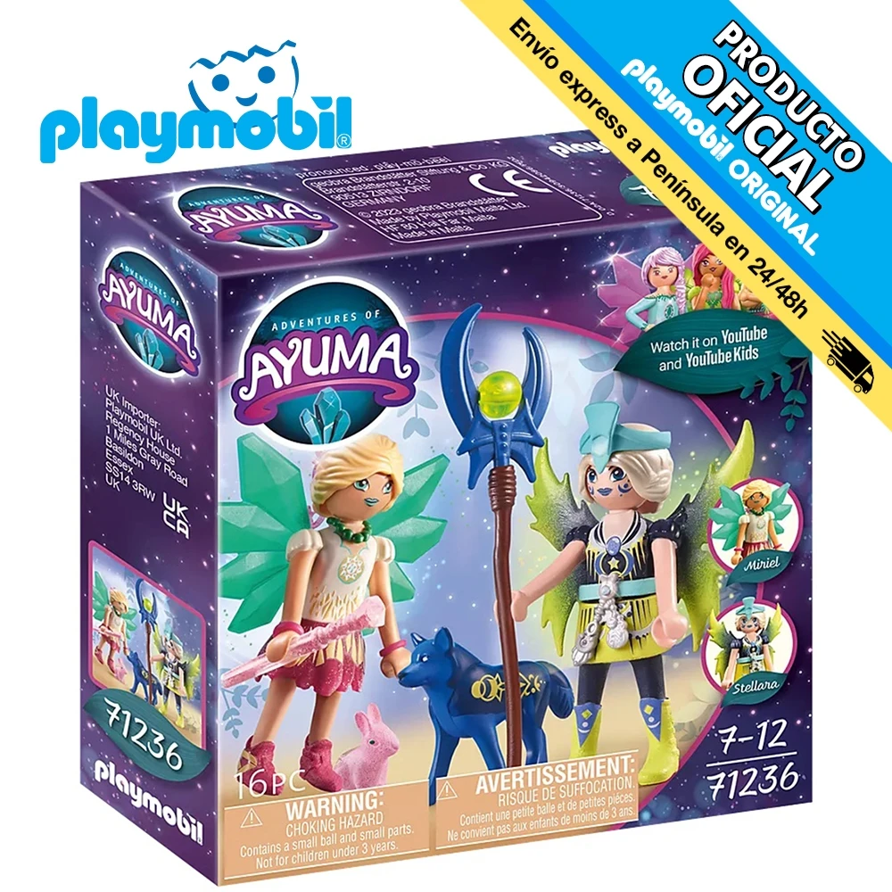 Playmobil Ayuma - Crystal and Moon Fairy with soul animals, 71236, original, toys, boys, girls, gifts, collector, figures, dolls, shop, with box, new, man, woman, official license