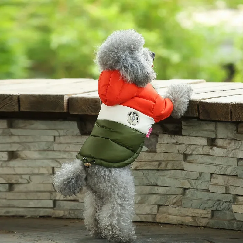 Kurtka dla psa Wodoodporna luksusowa odzież dla psa Puchowa kamizelka dla zwierząt Chihuahua Buldog francuski Zimowy płaszcz dla psa Szczeniak Ciepły kostium dla psa — 2