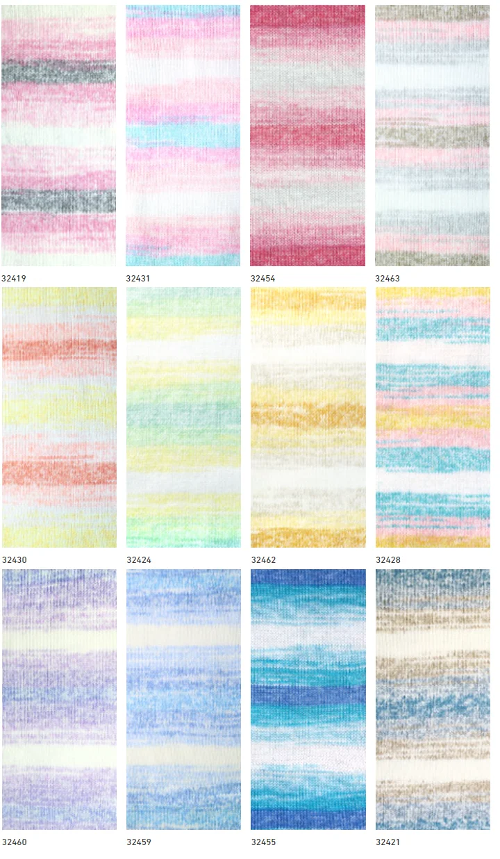 Nako Elit Baby Mini Batik Hand Knitting Yarn, 100 Grams Of 250 Meters, 15 Color, Premium Anti Pill Acrylic, Yarn, Cardigan, Sweater, Blanket, Baby,