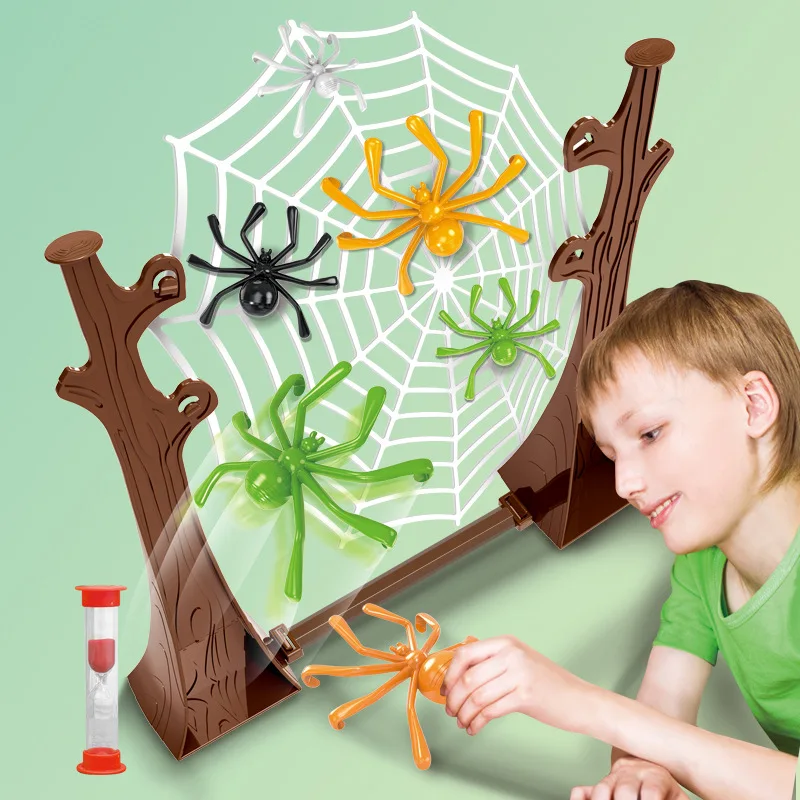 Family Party Bouncing Spider Desktop Board Games Children Adult Entertainment Game Kids Table Spider Web Birthday Gifts Toy