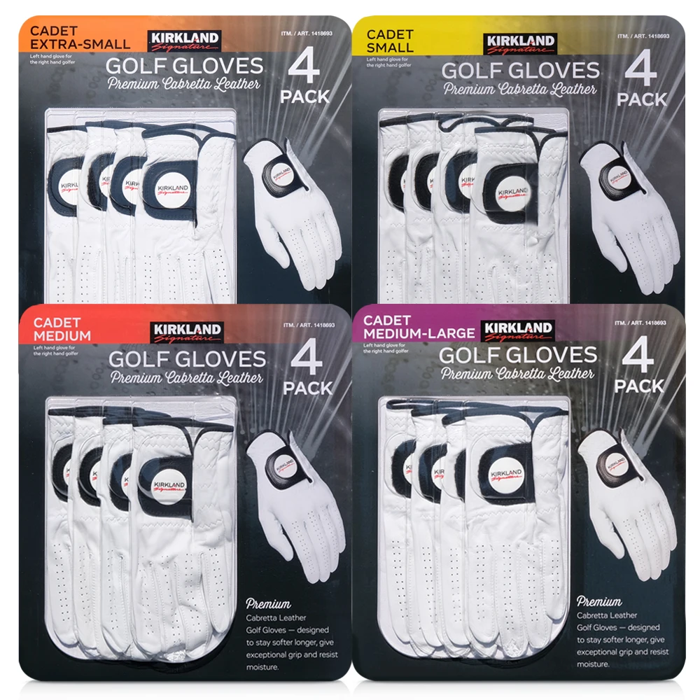 4 golf gloves for men in Costco Kirkland Signature (Size - XS / S / M / ML)