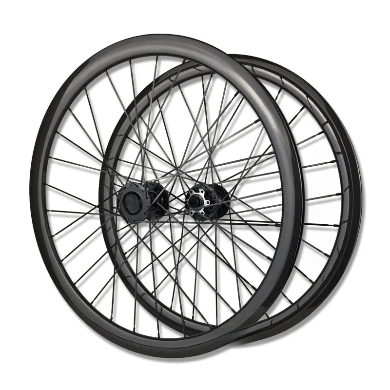 AliExpress AKOY Carbon Fiber 24 Inch Wheels Clincher 30mm Height with Hook 24x1 24x1 1/8 City Road Bike Wheel Set