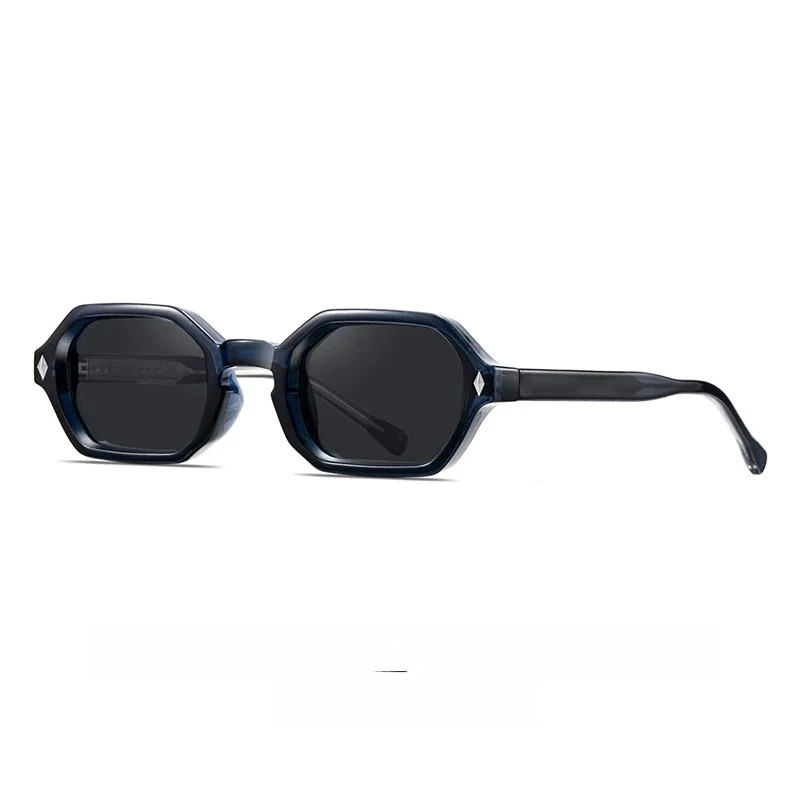 Kleine vintage hexagon zonnebrillen voor dames en heren, luxe designer zonnebril, populaire punk rivet driving shades - afbeelding 2