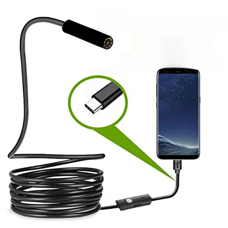 Type-c Android USB-endoscoopcamera 7,0 mm harde kabel PC Android-telefoon Endoscooppijp Type C Endoscoopinspectie Minicamera - afbeelding 2